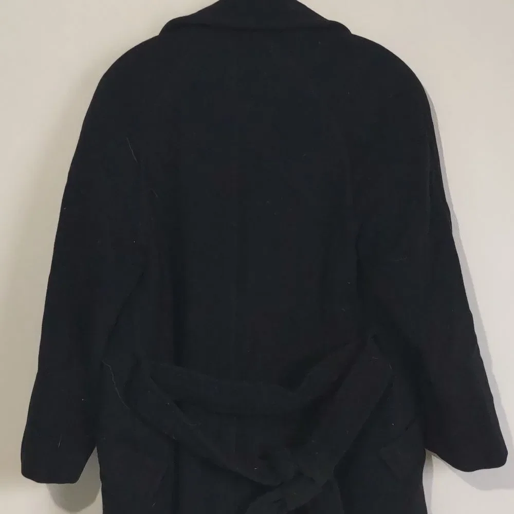 Elegant Black Pea Coat for Women - Picture 9 of 10
